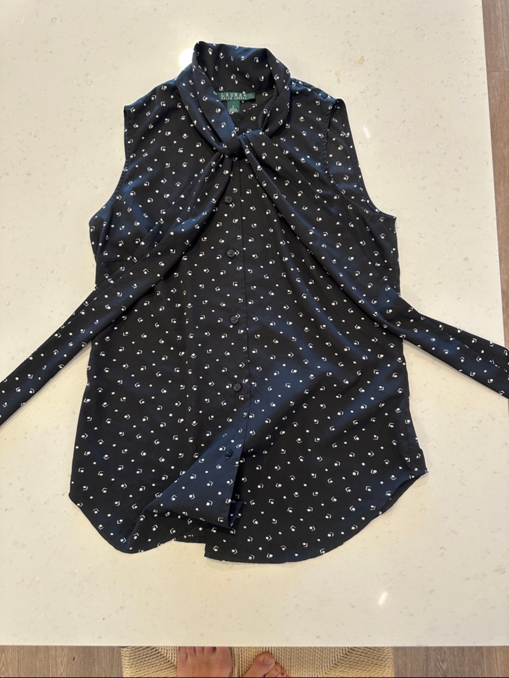 NWOT Ralph Lauren Sleeveless Blouse Size 2 - Picture 3 of 4